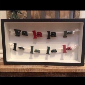 Festive Holiday Wall Decor Sign FA LA LA LA